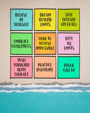 İmkânsıza nasıl ulaşılır? İpuçları ve sanat kağıdının yönergeleriyle ilham verici notlar dizisi.