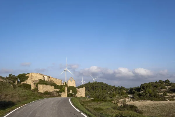 Turbiny Wiatrowe Niebem Tle Hiszpanii — Zdjęcie stockowe