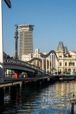 Bir Kolon, Kolomb Anıtı, Barselona, Katalonya, İspanya, Avrupa