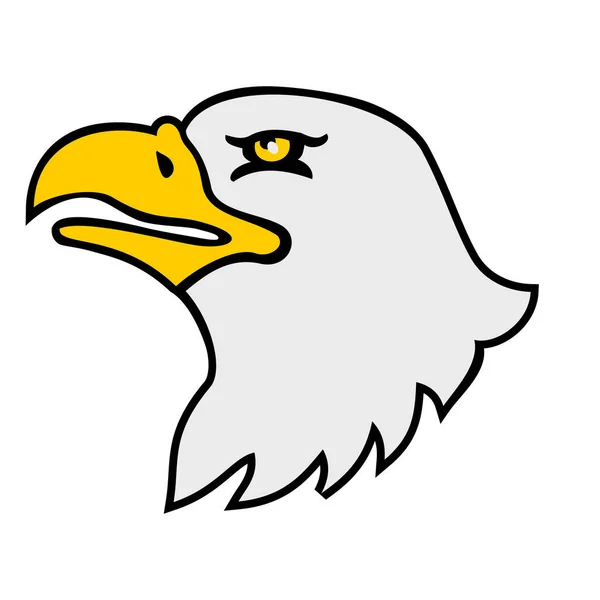 Mascota Ilustración Cabeza Águila Calva Águila Marina Vista Desde Lado — Archivo Imágenes Vectoriales