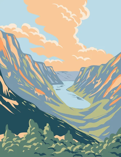 Affiche Art Apm Réserve Parc National Des Monts Mealy Akami — Image vectorielle
