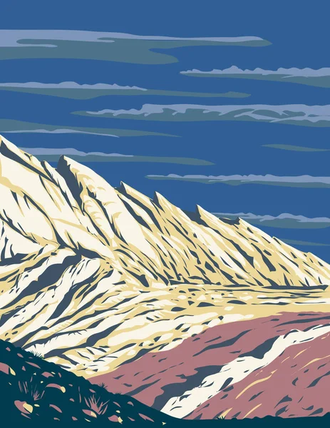 미국의 유타에 위치한 라파엘 팽창의 가장자리에 나바호 사암의 Wpa 포스터 — 스톡 벡터