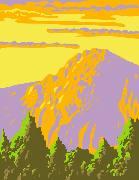 Affiche Art Wpa Des Gorges Samarie Dans Parc Forestier National — Image vectorielle