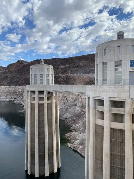 Photo Hoover Dam Concrete Arch Gravity Dam Black Canyon Colorado — Stock Photo, Image