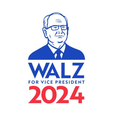 Amerikan Valisi ve başkan yardımcısı adayı Demokrat Tim Walz 'ın ön cepheden, Walz' ın başkan yardımcısı 2024 tarihli metniyle geçmişe dönük olarak görüntülenmesi.