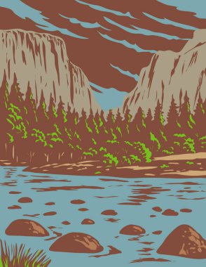 WPA 'nın Kaliforniya' daki Yosemite Ulusal Parkı 'ndaki El Capitan posterleri proje yönetimi tarzında yapıldı..