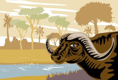 Tanzanya 'nın Katavi Bölgesi' nin Mlele ve Nsimbo bölgesinde yer alan Katavi Ulusal Parkı düzlüklerinde Afrika bufalolarının sanat tasviri proje yönetiminde yapılmıştır..