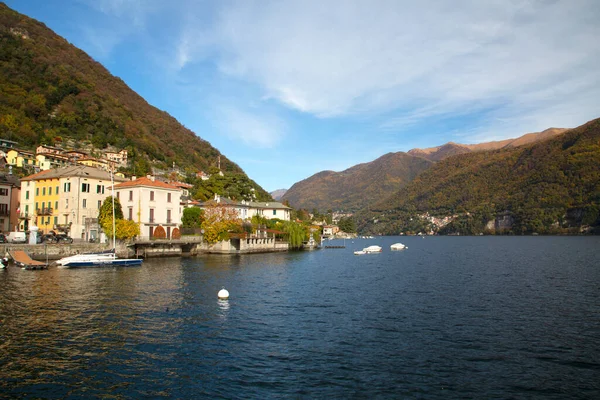 Jezero Como Itálie Horizontální Pohled — Stock fotografie