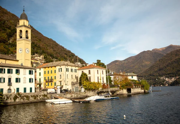 Jezero Como Itálie Horizontální Pohled — Stock fotografie