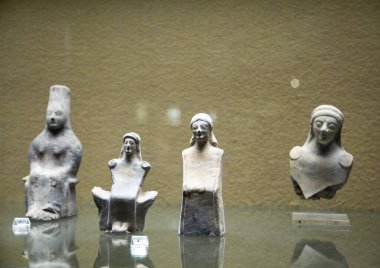 Sicilya 'daki Syracuse Müzesi' nde antik Yunan heykeli