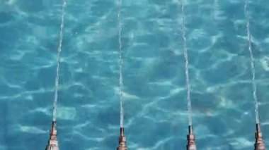 Fountain Water With Nozzles Spraying Water Cusco Peru South America