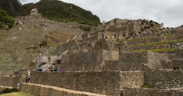 Time Lapse People Walking Machu Picchu Peru South America — Vídeos de Stock