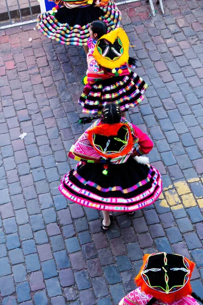 Kvinnor Dansare Parad För Inti Raymi Festival Cusco Peru Sydamerika — Stockfoto