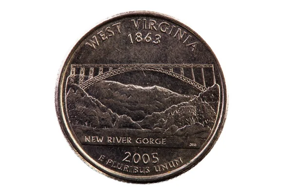 Tail Side West Virginia New River Gorge United States Quarter — Stock Photo, Image