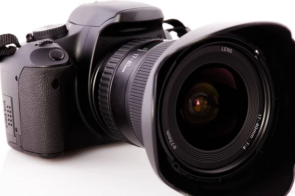 Tight Shot Dsl Camera Wide Angle Lens Light Background — Stock Photo, Image