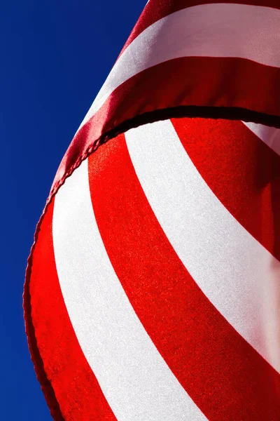 Red White Stripes United States Flag Sunlight Blue Sky — Stock Photo, Image