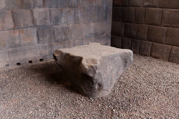 Inca Stone Table And Walls In Cusco Peru South America With Rocks Floor
