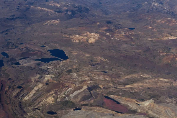 Vista Aérea Montañas Vuelo Lima Cusco Perú Sudamérica Montañas Agua —  Fotos de Stock