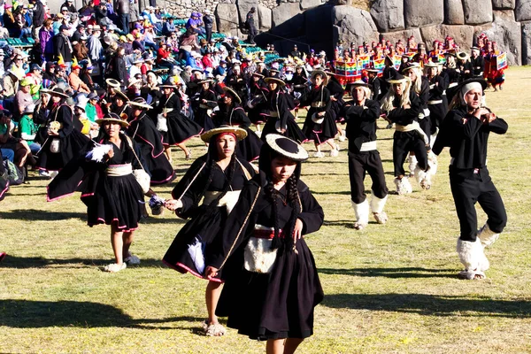 Festival Inti Raymi Cusco Pérou Amérique Sud Hommes Femmes Costume — Photo