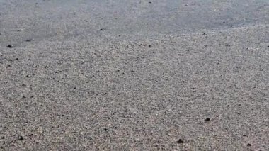Küçük Okyanus Dalgalarının Kum Sahili 'nin Üzerinde Hareket Ettiği Sıkı Çekim Güney Pasifik Fransız Polinezyası