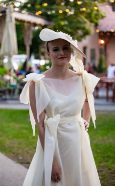 Macaristan Budapeşte 25 Ağustos 2022 Budapeşte Nostaljik zaman yolculuğu Budapeşte Şehir Parkı 'nda 1920' lerin tarzında. Boş Kamu Etkinliği !!!  