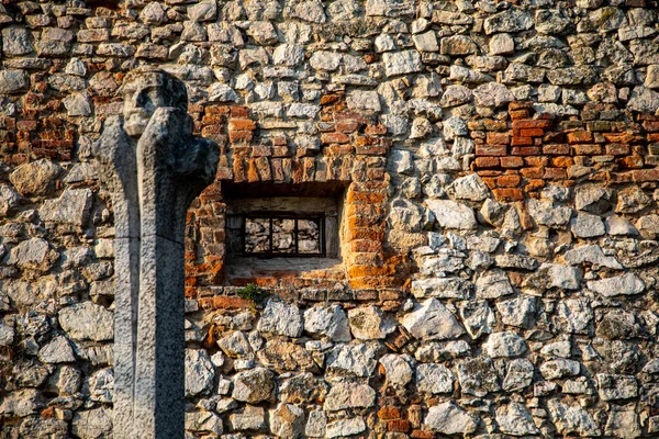 Zamek Siklos Wiosną Szczegółami Zamek Siklos Średniowieczny Zamek Siklos Węgry — Zdjęcie stockowe