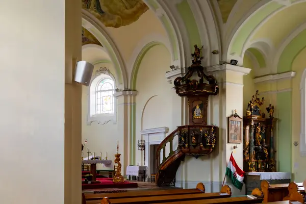 Hungría Fertoszentmiklos Mayo 2023 Interior Iglesia San Nicolás Construida Estilo —  Fotos de Stock