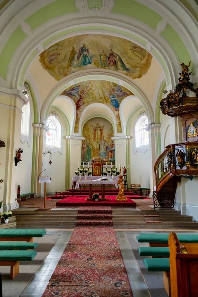 Hungria Fertoszentmiklos Maio 2023 Interior Igreja São Nicolau Construído Estilo — Fotografia de Stock