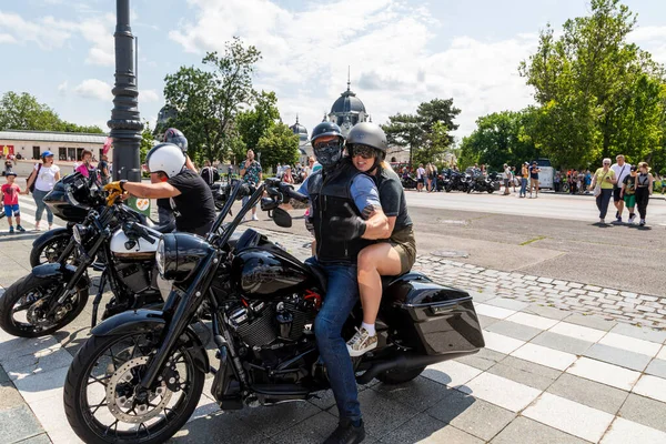 Budapeste Hungria Junho 2023 Harley Davidson 120 Aniversário Motocicleta Trikes — Fotografia de Stock