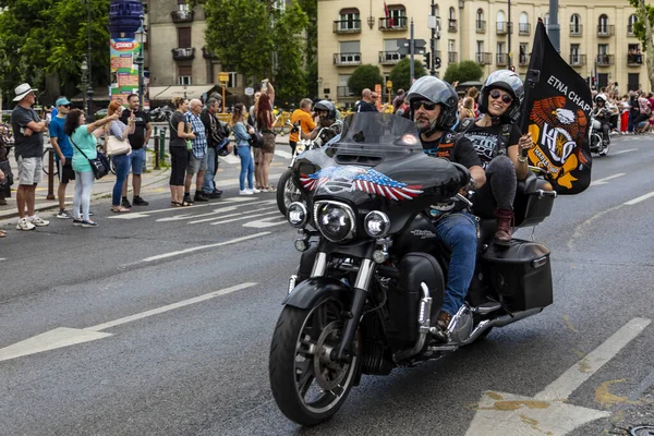 Budapest Ungern Juni 2023 Harley Davidson 120 Årsjubileum Motorcykel Och — Stockfoto