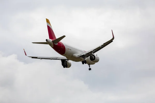 Budapest Ungheria Luglio 2023 Iberia Airline Airbus 319 Atterra Aeroporto — Foto Stock