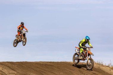 Macaristan Bugyi. 01 Ekim 2023: CL4 Offroad Motocross Şampiyonası Elit MX1, MX2,