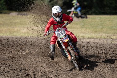 Macaristan Bugyi. 01 Ekim 2023: CL4 Offroad Motocross Şampiyonası Elit MX1, MX2,