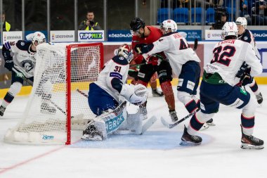 Macaristan Szekesfehervar 19. Nisan. - 24. Macaristan, Norveç buz hokeyi maçını 2-1 kazanarak kazandı..  