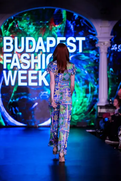 Budapeşte Macaristan, 22 Kasım: Budapeşte Moda Haftası modeli podyumdaki 