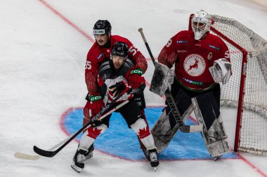 Budapeşte Macaristan Mayıs. 07 2024 Kanada - Macaristan hokey maçında her iki ülke milli takımları da yer aldı. Kanada - Macaristan 4: 0 