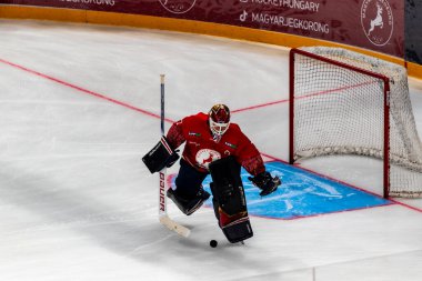 Budapeşte Macaristan Mayıs. 07 2024 Kanada - Macaristan hokey maçında her iki ülke milli takımları da yer aldı. Kanada - Macaristan 4: 0 