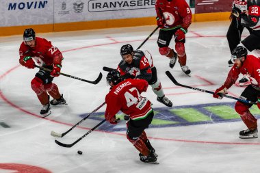 Budapeşte Macaristan Mayıs. 07 2024 Kanada - Macaristan hokey maçında her iki ülke milli takımları da yer aldı. Kanada - Macaristan 4: 0 