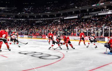 Budapeşte Macaristan Mayıs. 07 2024 Kanada - Macaristan hokey maçında her iki ülke milli takımları da yer aldı. Kanada - Macaristan 4: 0 