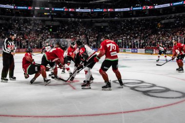 Budapeşte Macaristan Mayıs. 07 2024 Kanada - Macaristan hokey maçında her iki ülke milli takımları da yer aldı. Kanada - Macaristan 4: 0 