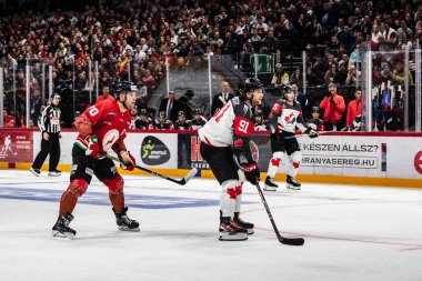 Budapeşte Macaristan Mayıs. 07 2024 Kanada - Macaristan hokey maçında her iki ülke milli takımları da yer aldı. Kanada - Macaristan 4: 0 