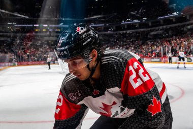 Budapeşte Macaristan Mayıs. 07 2024 Kanada - Macaristan hokey maçında her iki ülke milli takımları da yer aldı. Kanada - Macaristan 4: 0 