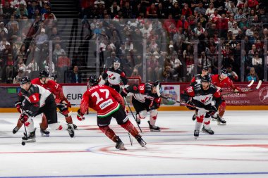 Budapeşte Macaristan Mayıs. 07 2024 Kanada Macaristan hokey maçında her iki ülke de Ulusal Takım. Kanada - Macaristan 4: 0 