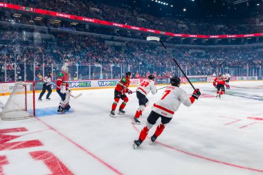 Macaristan Budapeşte 2 Mayıs 2025: Buz Hokeyi Dünya Şampiyonası ısınma maçı. Canda - Macaristan 6-0