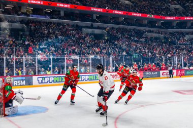 Macaristan Budapeşte 2 Mayıs 2025: Buz Hokeyi Dünya Şampiyonası ısınma maçı. Canda - Macaristan 6-0