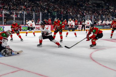 Macaristan Budapeşte 2 Mayıs 2025: Buz Hokeyi Dünya Şampiyonası ısınma maçı. Canda - Macaristan 6-0