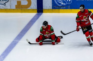 Macaristan Budapeşte 2 Mayıs 2025: Dünya Şampiyonası buz hokeyi karşılaşması Slovenya - Macaristan 4 - 2