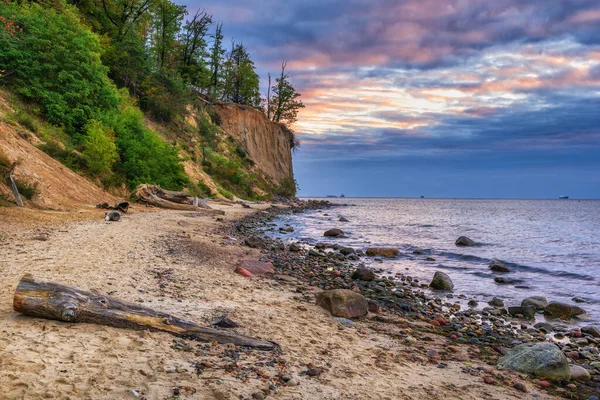 Beach Cliff Baltic Sea Dawn Scenic Coastline Gdynia Orlowo Northern — Stock Photo, Image