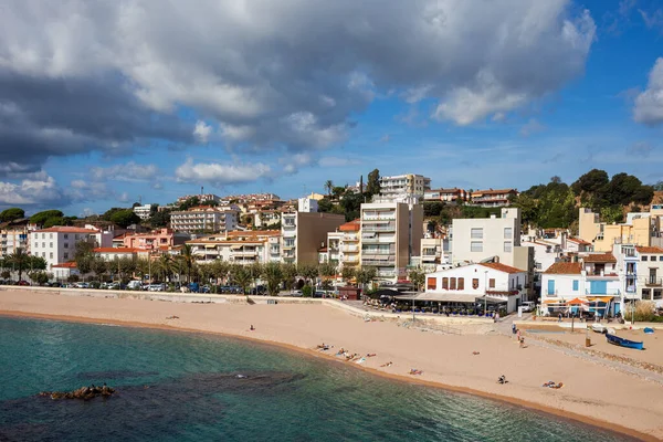 Blanes Catalonia Spain Жовтня 2016 Resort Town Skyline Beach Costa — стокове фото