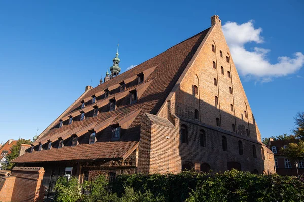 Polonya Nın Gdansk Kentindeki Büyük Değirmen Yüzyıldan Kalma Ortaçağ Değirmeni — Stok fotoğraf